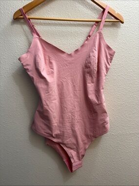 Pink V-Neck Bodysuit